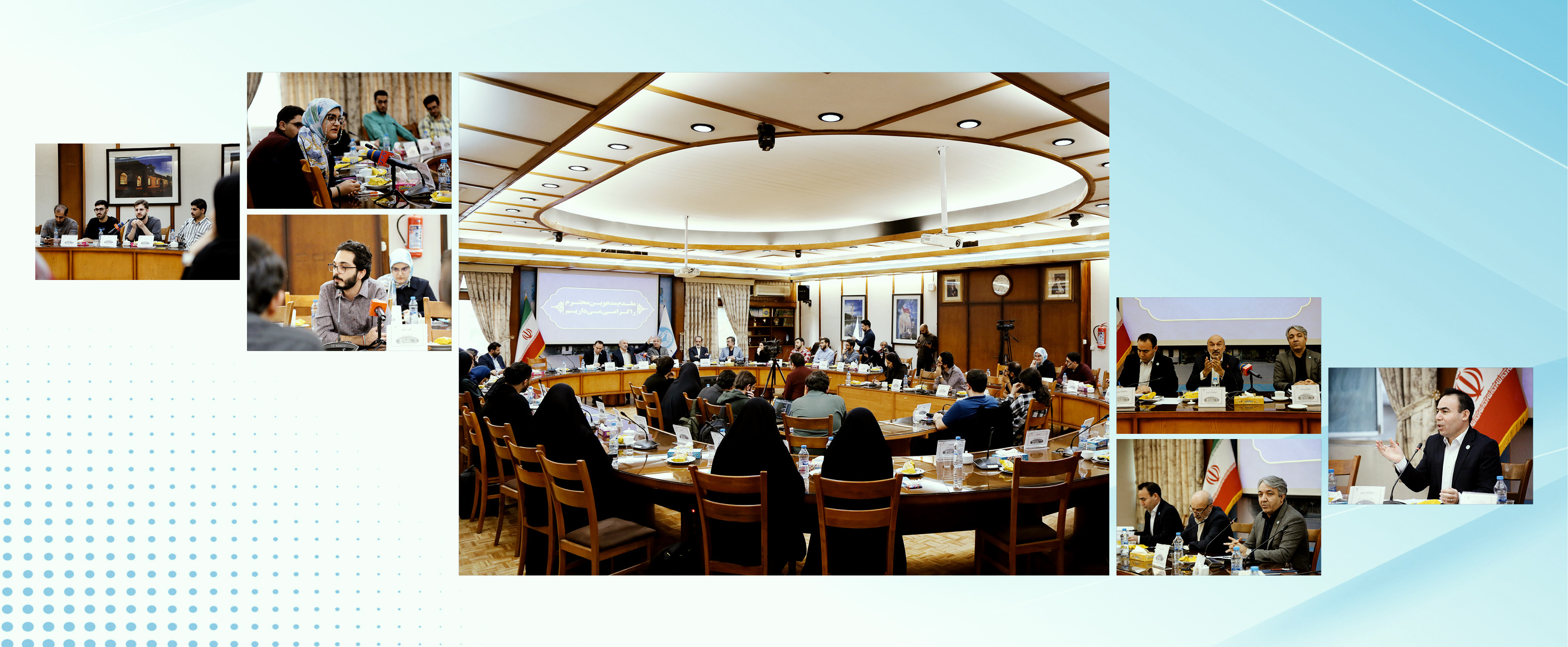 دومین نشست نمایندگان تشکل‌های دانشجویی، کانون‌های علمی و فرهنگی و شوراهای صنفی دانشجویی، با حضور دکتر محمدحسین امید، رئیس دانشگاه تهران، رئیس مرکز حوزه ریاست و روابط‌عمومی، معاون فرهنگی و معاون دانشجویی دانشگاه، روزسوم آبان‌ماه ۱۴۰۴ در تالار امیرکبیر برگ